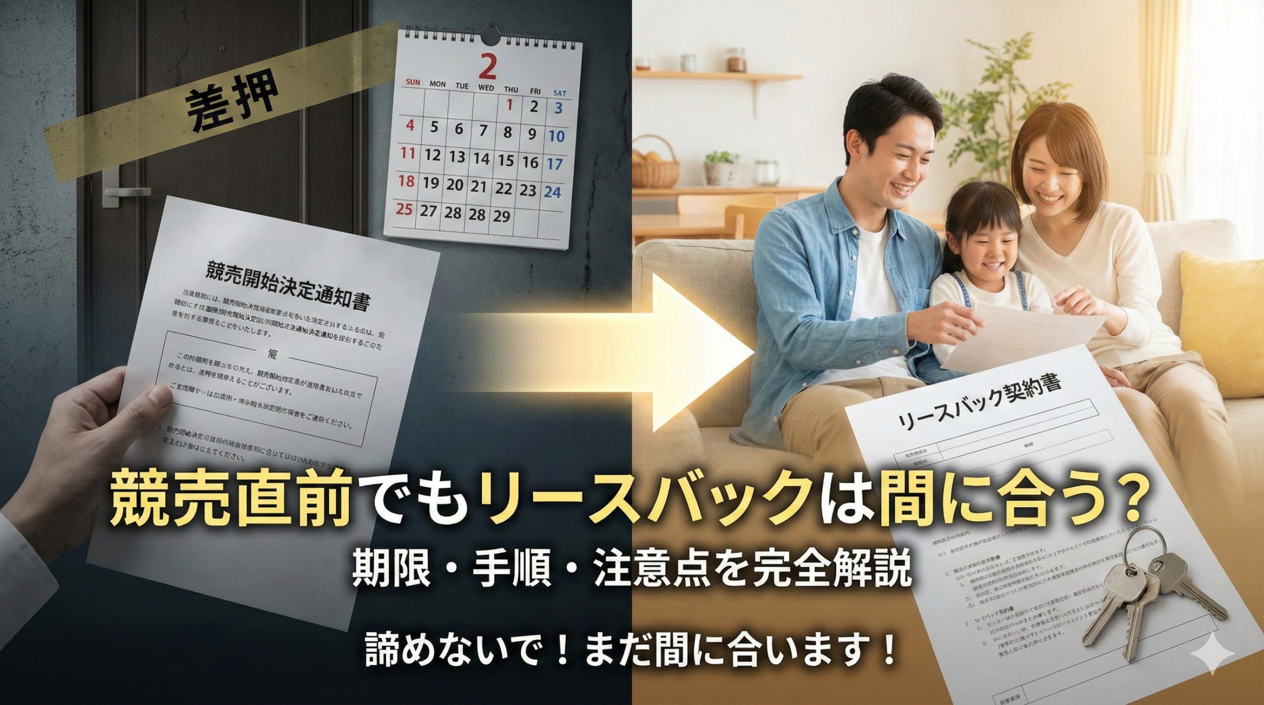 競売直前でもリースバックは間に合う?期限・手順・注意点を完全解説