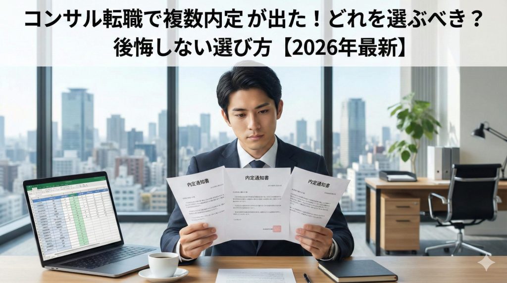 コンサル転職で複数内定が出た！どれを選ぶべき？後悔しない選び方【2026年最新】