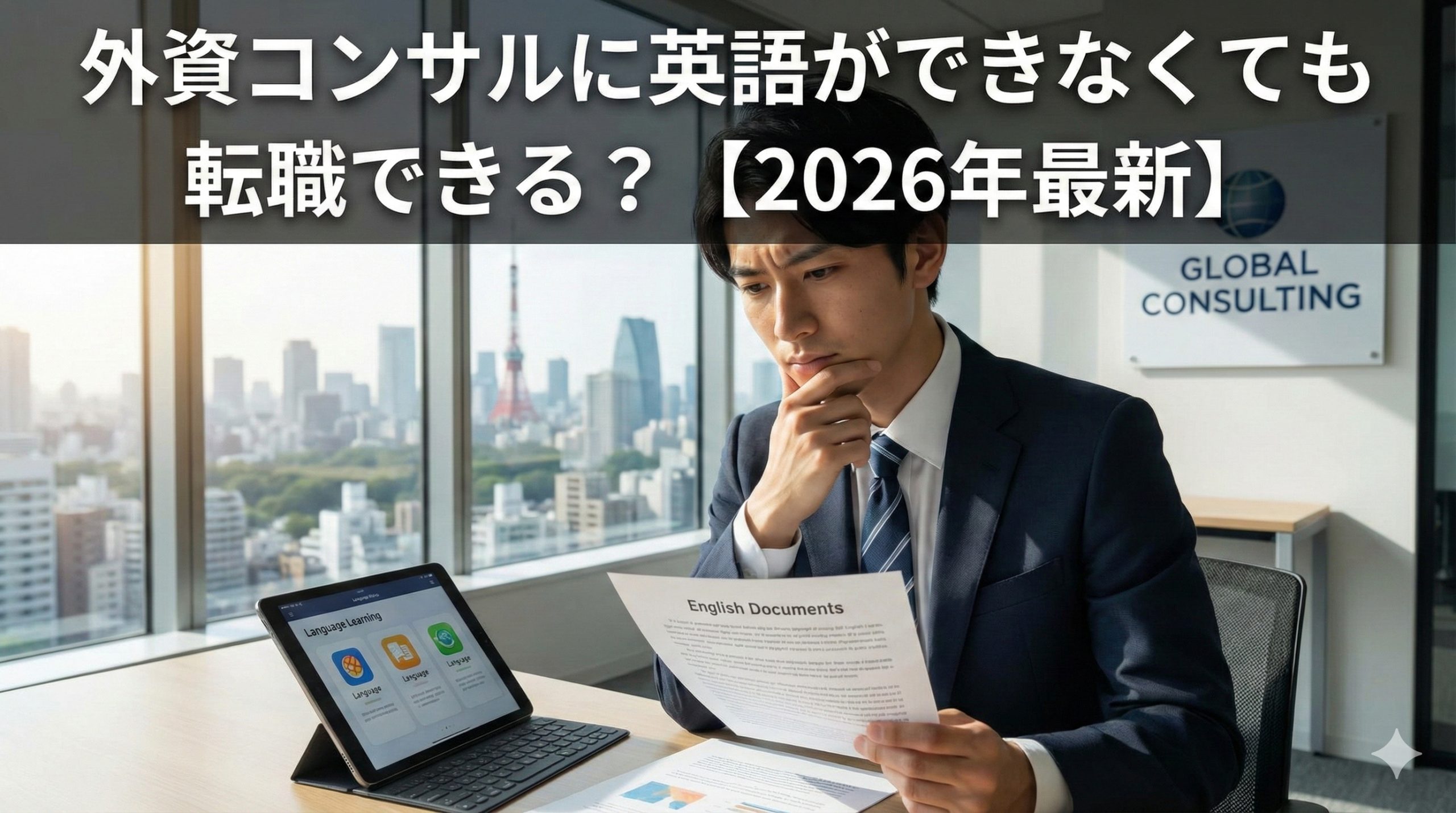 外資コンサルに英語ができなくても転職できる？【2026年最新】