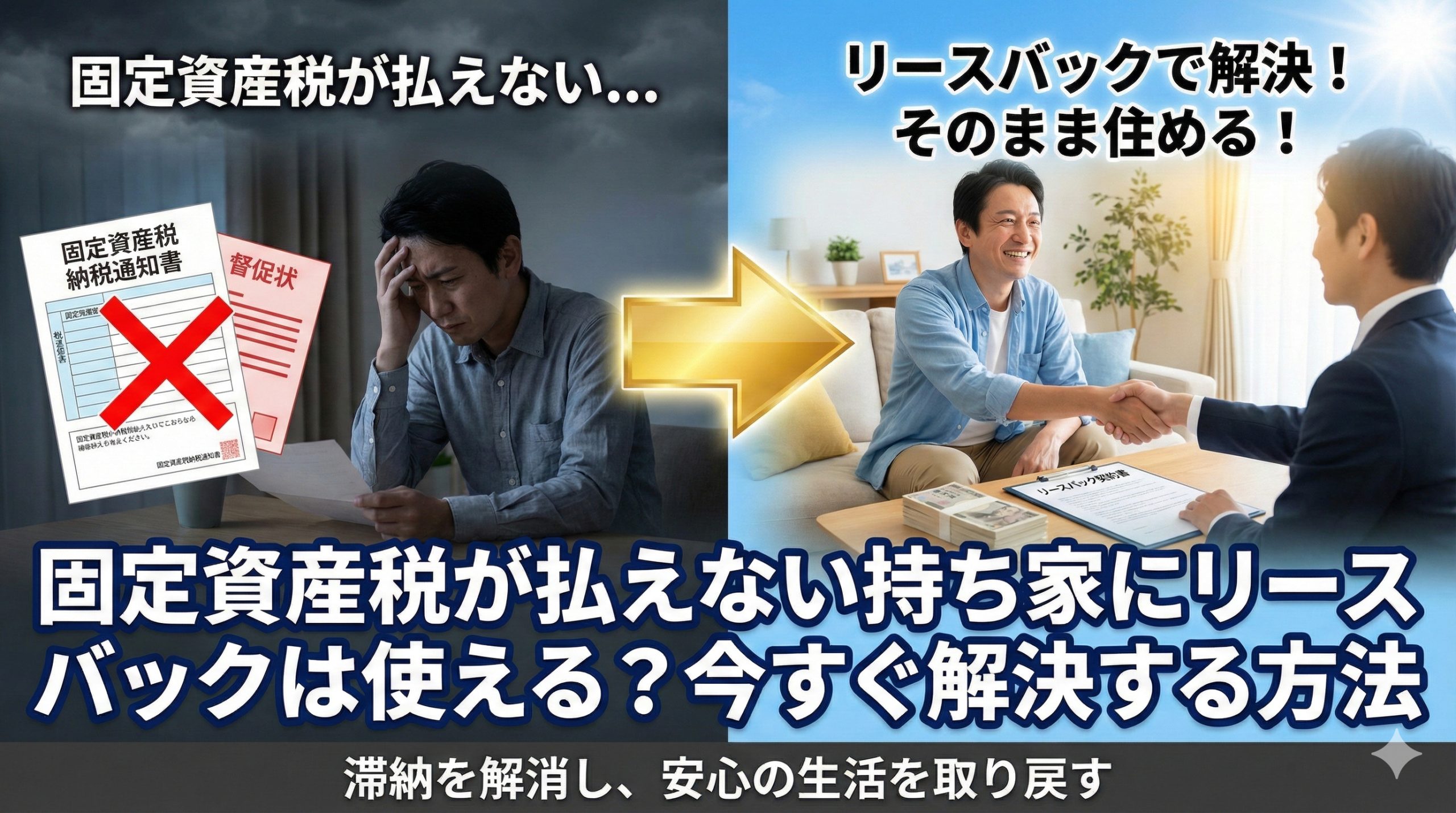 固定資産税が払えない持ち家にリースバックは使える?今すぐ解決する方法【2026年版】