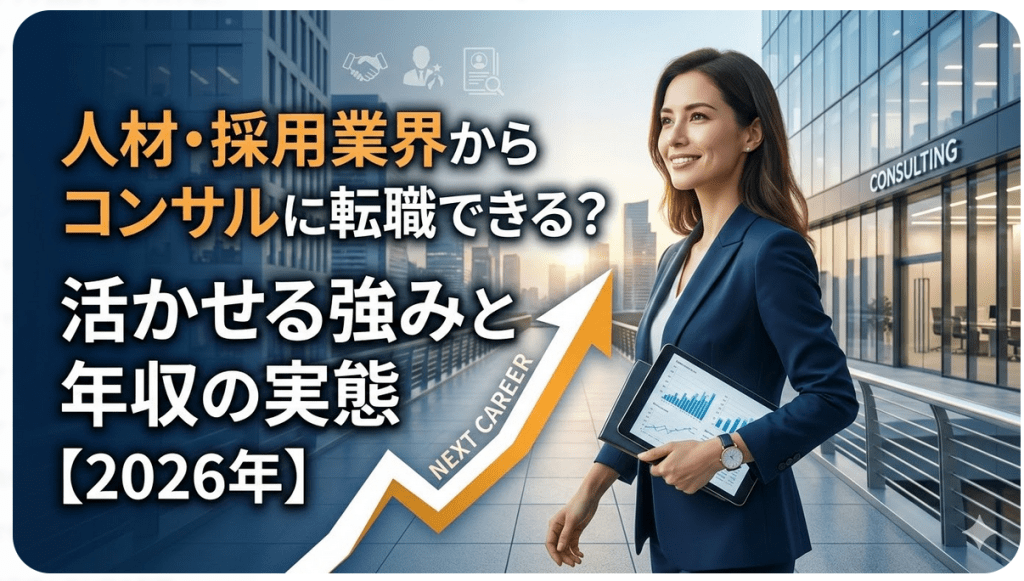 人材・採用業界からコンサルに転職できる？活かせる強みと年収の実態【2026年】