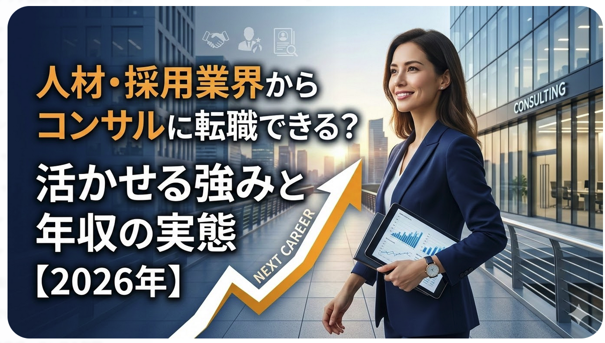 人材・採用業界からコンサルに転職できる？活かせる強みと年収の実態【2026年】