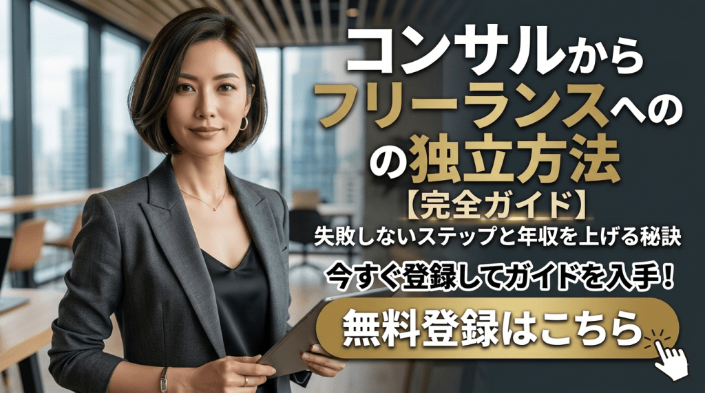 コンサルからフリーランスへの独立方法【完全ガイド】失敗しないステップと年収を上げる秘訣