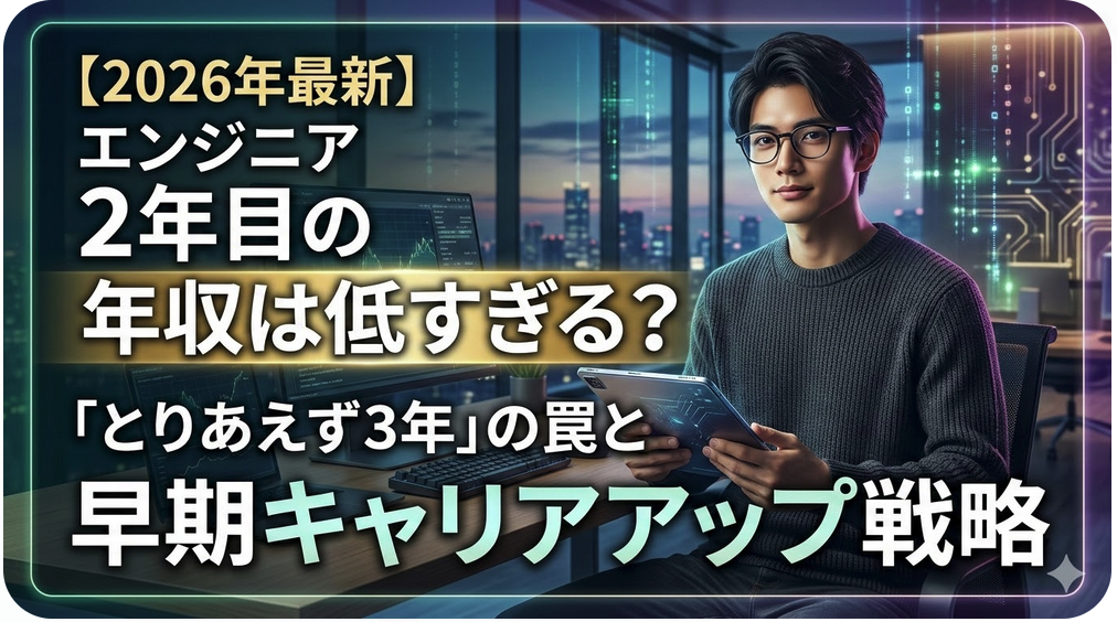 「エンジニア2年目の年収が低い原因と今すぐできる解決策【2026年最新】」