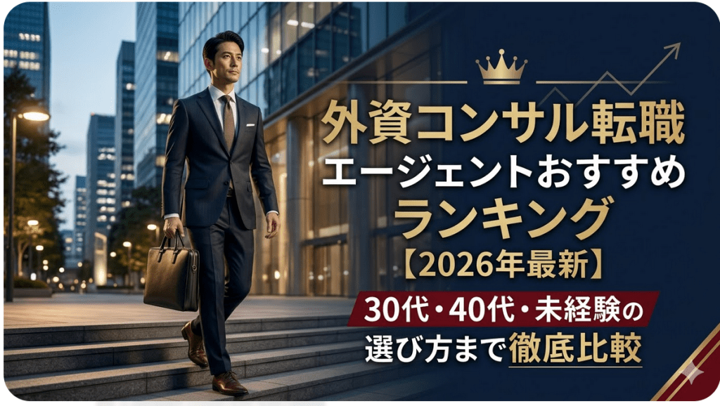 「外資コンサル転職エージェントおすすめランキング【2026年最新】年代別の選び方」