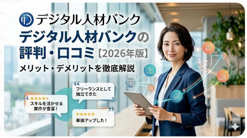 デジタル人材バンクはやばい？評判・口コミと実際の案件数【2026年】