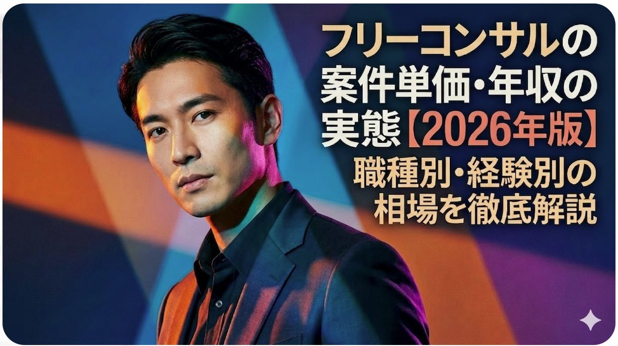 「フリーコンサルの案件単価・年収の実態【2026年最新】職種別・経験別の相場」