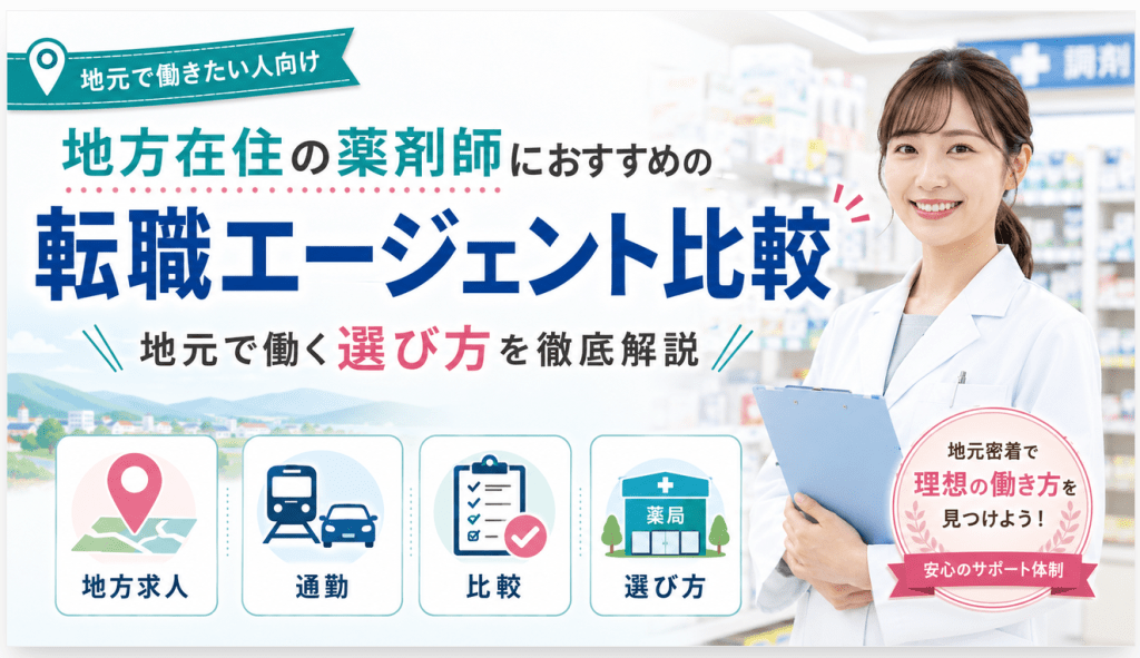 地方在住の薬剤師におすすめの転職エージェント比較｜地元で働く選び方を徹底解説