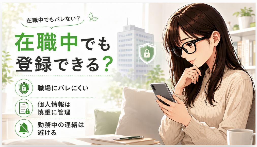 在職中に登録すると今の職場にバレる？