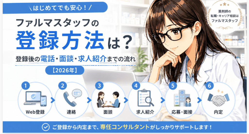 ファルマスタッフの登録方法は？登録後の電話・面談・求人紹介までの流れ【2026年】