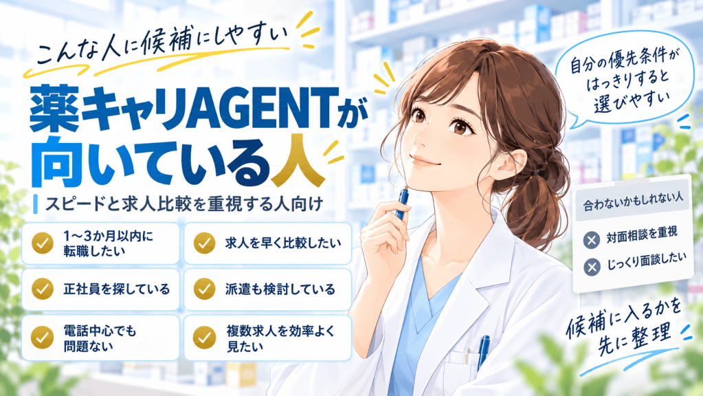 薬キャリAGENTが向いている人