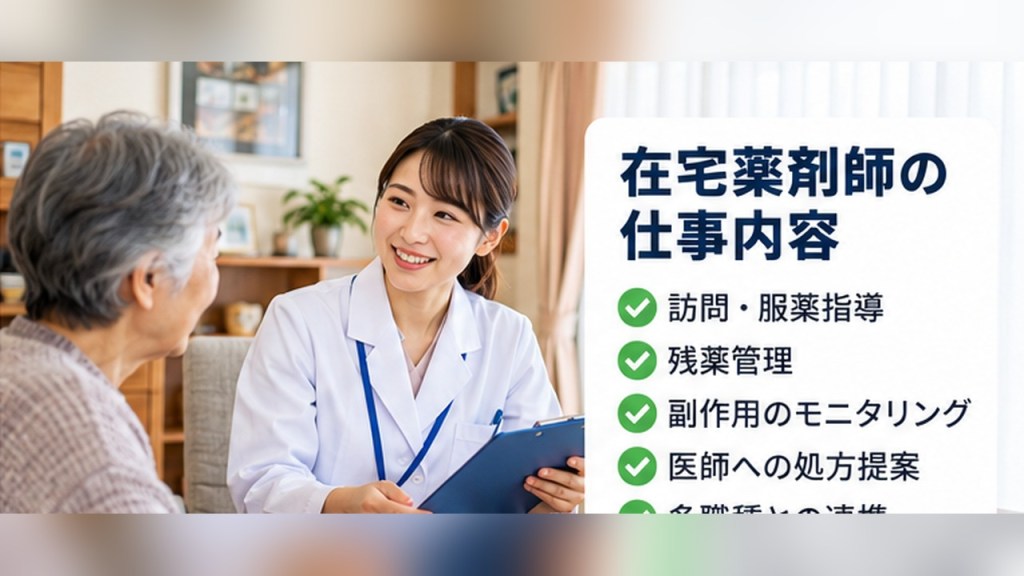 在宅薬剤師求人の主な仕事内容