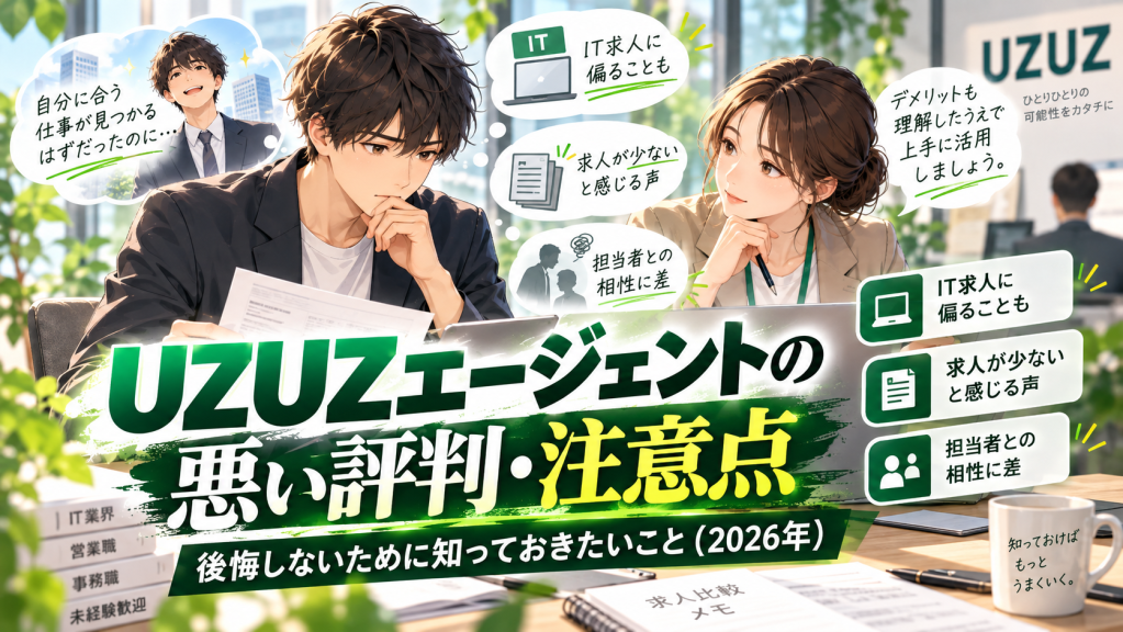 UZUZエージェントの悪い評判・口コミ