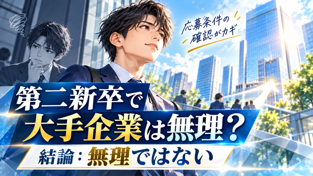 第二新卒で大手企業は無理？