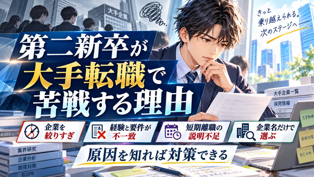 第二新卒が大手転職で苦戦する理由
