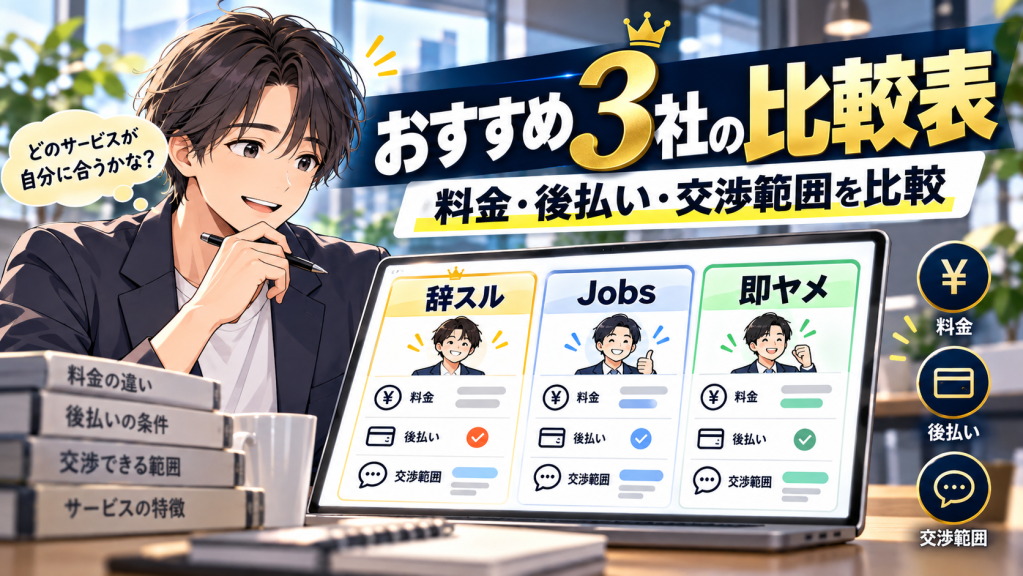 退職代行が安いおすすめ3選【2026年】