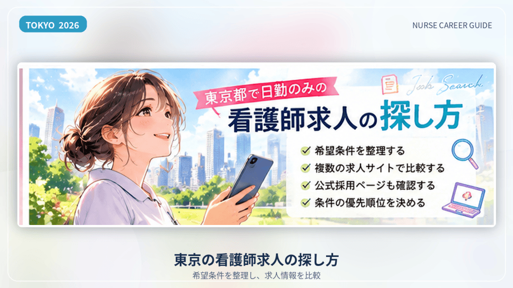 東京都で日勤のみの看護師求人を探す5ステップ