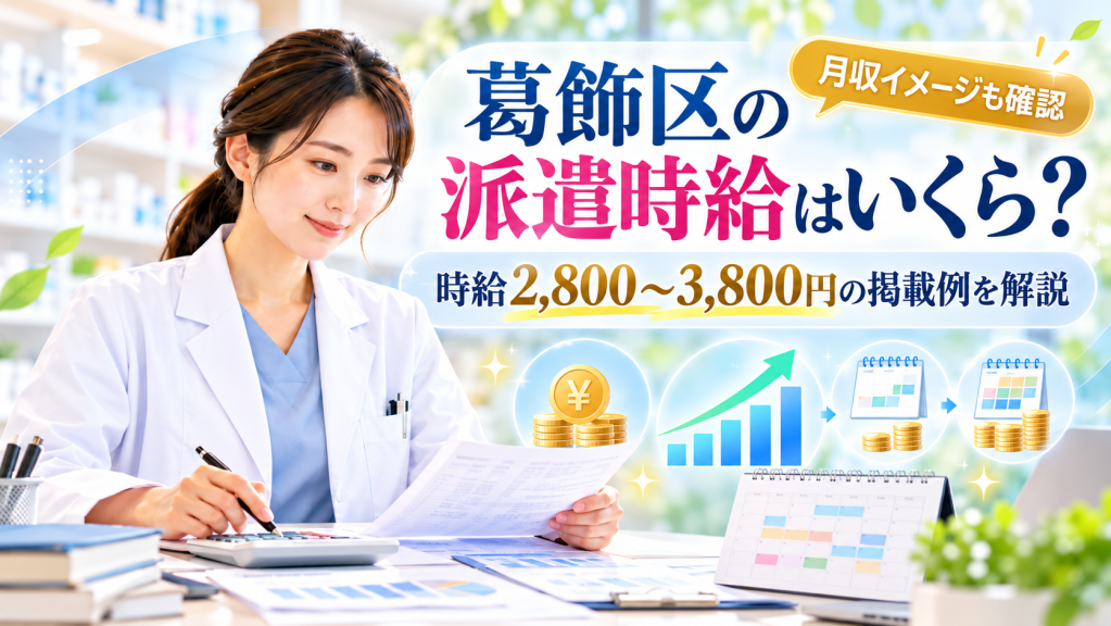 薬剤師派遣葛飾区求人の時給はいくら？