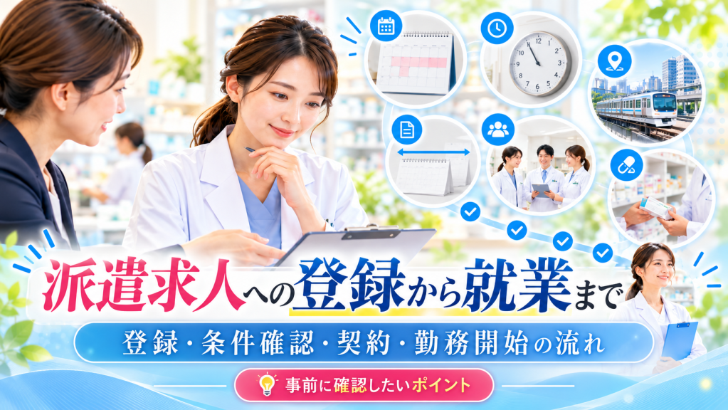 薬剤師派遣葛飾区求人への登録から就業まで